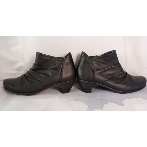 Naot Avantgarde Advance Black Leather Booties Women’s Size 39 Heel Comfort - Picture 6 of 9